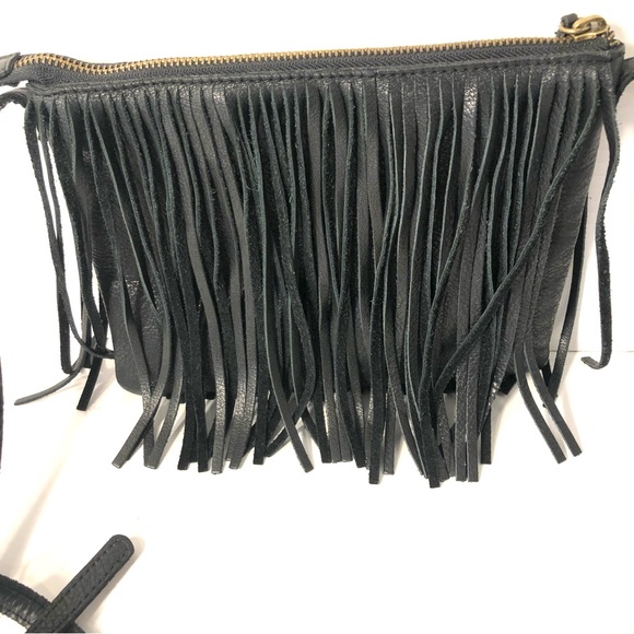 Lucky Brand Black Fringe Crossbody Bag - Picture 3 of 10